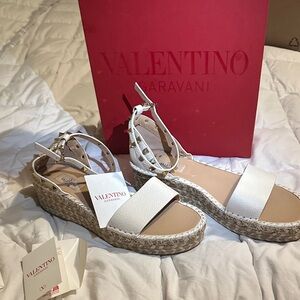 Valentino Garavani Cream Espadrille Sandals